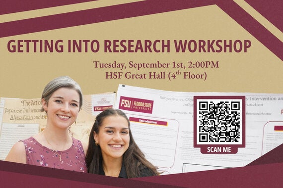 Getting into research workshop happening September 1st